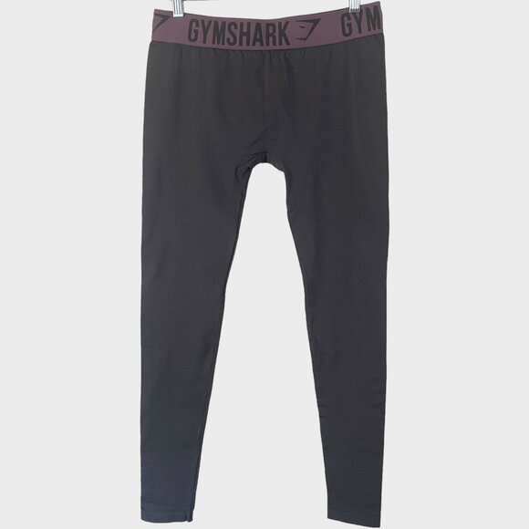 Gymshark Seamless Leggings Gray Women's Large Athletic Stretch Gym Activewear - Picture 1 of 9